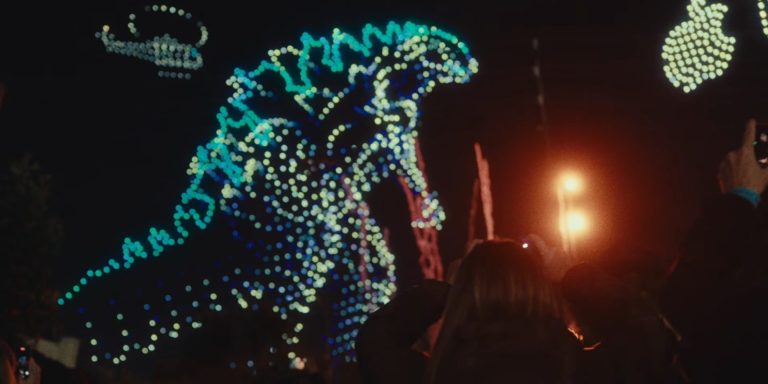 Apple TV sets world record with Godzilla, Kong drone marketing spectacle