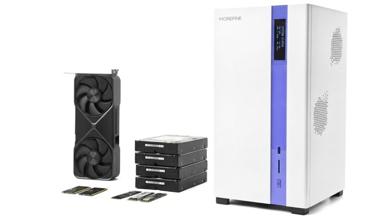 Vertical GPU, top-loading HDDs: Morefine’s 4-bay NAS is unlike any AI workstation PC I’ve ever seen, thanks to a simple physics law
